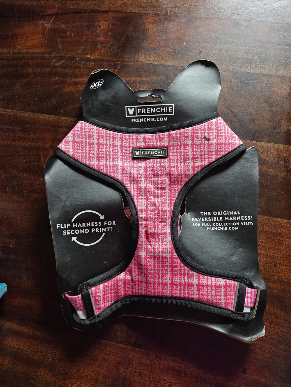 Frenchie Pink Reversible Dog Harness